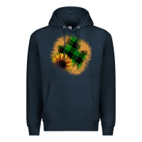 Navy sunflower christmas patch Premium Hoodie - JahusDesignShop