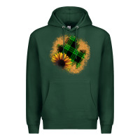 Sports Green sunflower christmas patch Premium Hoodie - JahusDesignShop