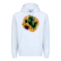 White sunflower christmas patch Premium Hoodie - JahusDesignShop