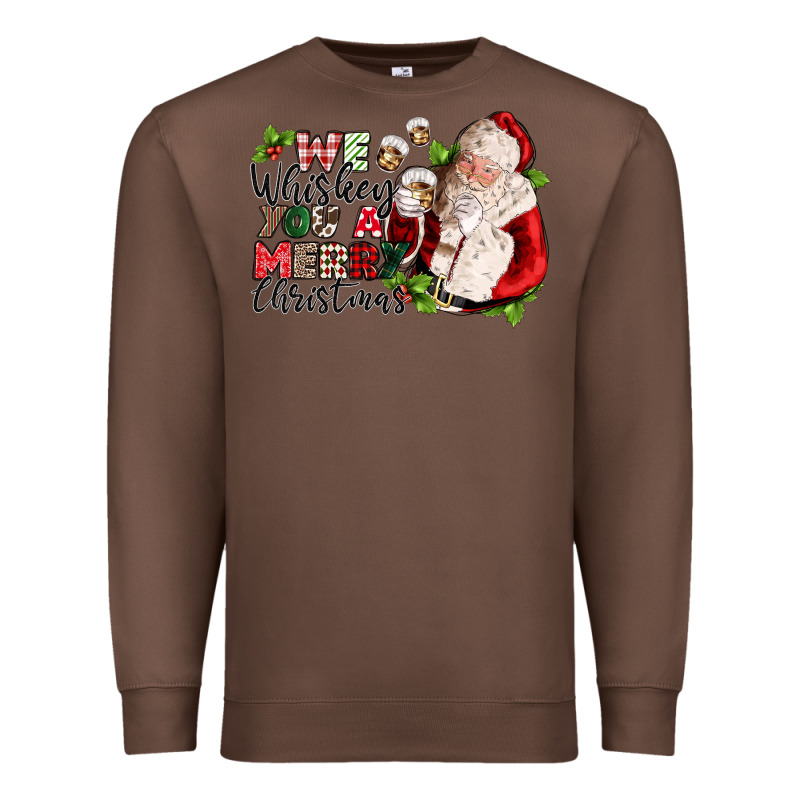 We Whiskey You A Merry Christmas Premium Sweatshirt by CowGirlArtShop | Teevron