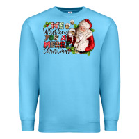 Ocean Blue we whiskey you a merry christmas Premium Sweatshirt - CowGirlArtShop