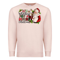 Pale Pink we whiskey you a merry christmas Premium Sweatshirt - CowGirlArtShop