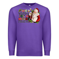 Purple we whiskey you a merry christmas Premium Sweatshirt - CowGirlArtShop