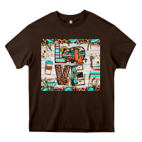 Chocolate Brown love camp Heavy Core Tee - JahusDesignShop