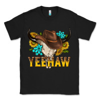 Black yeehaw bull skull Classic Tee - NancyCooperArtShop