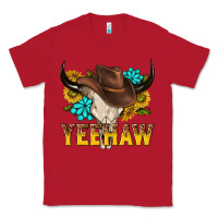 Red yeehaw bull skull Classic Tee - NancyCooperArtShop