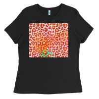 Black orange leopard glitter Ladies Tee - JahusDesignShop