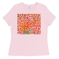 Bubblegum Pink orange leopard glitter Ladies Tee - JahusDesignShop