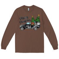 Chestnut merry christmas truck Long Sleeve Tee - MaliasSmallBusiness