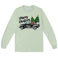 Matcha merry christmas truck Long Sleeve Tee - MaliasSmallBusiness