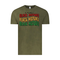 Vintage Olive i am black history Vintage Tee - MaliasSmallBusiness