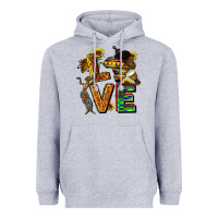 Heather Grey love juneteenth africa Heavyweight Hoodie - CowGirlArtShop