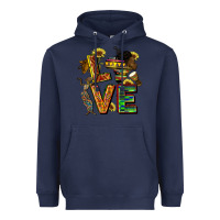 Navy love juneteenth africa Heavyweight Hoodie - CowGirlArtShop