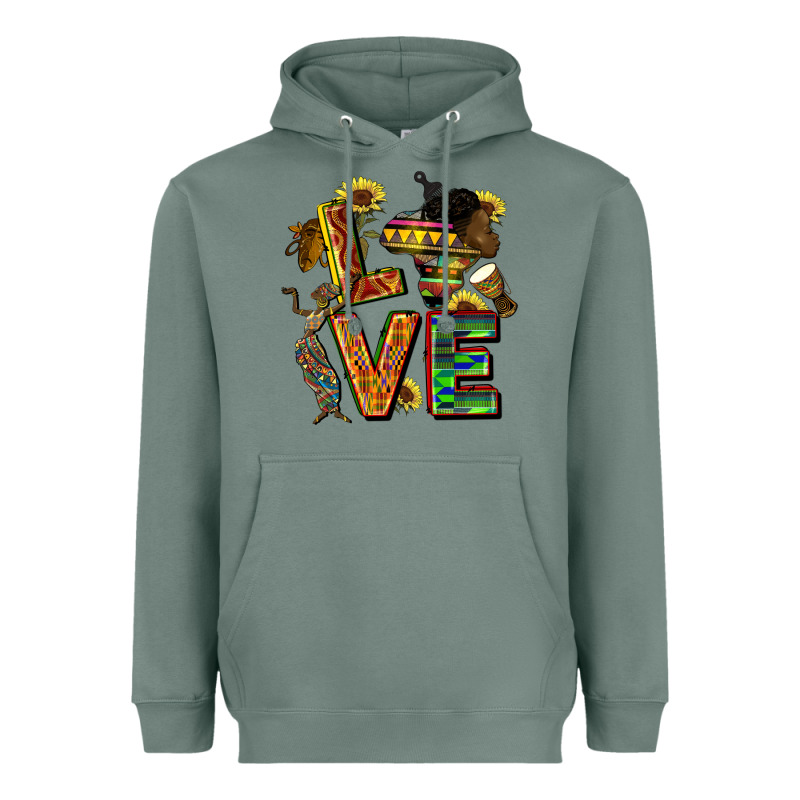 Love Juneteenth Africa Heavyweight Hoodie by CowGirlArtShop | Teevron