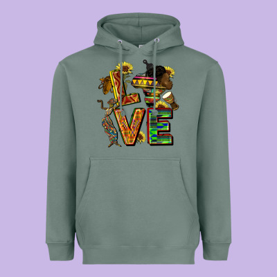 Love Juneteenth Africa Heavyweight Hoodie Designed By Cowgirlartshop