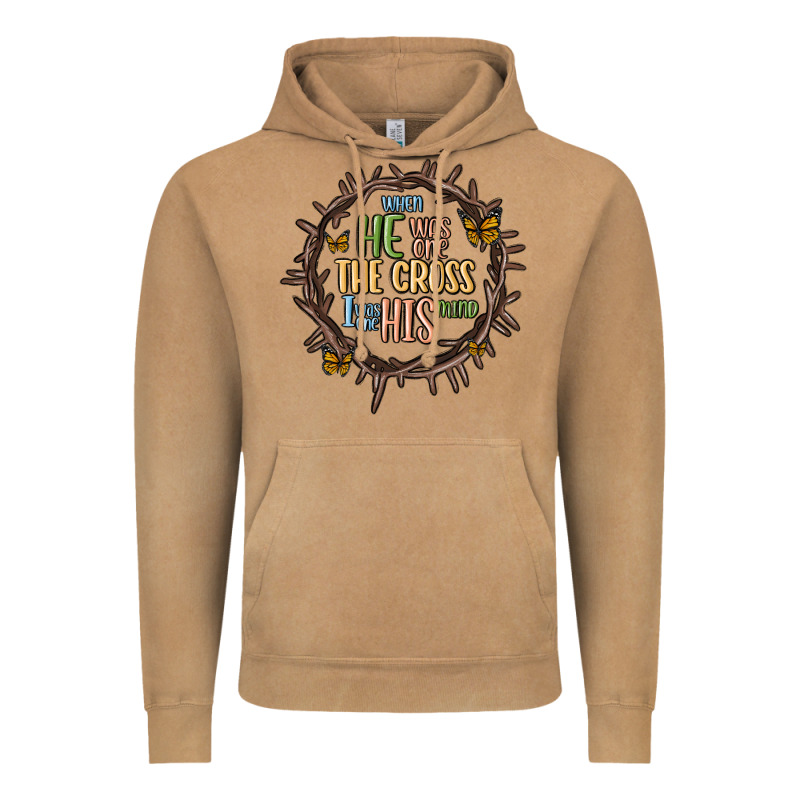When He Was One The Cross I Was One His Mind Vintage Hoodie by MaliasSmallBusiness | Teevron