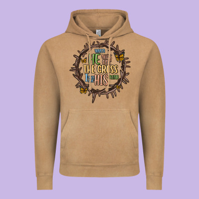 When He Was One The Cross I Was One His Mind Vintage Hoodie Designed By Maliassmallbusiness