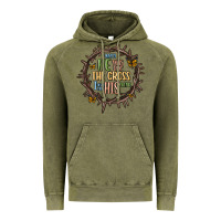 Vintage Olive when he was one the cross i was one his mind Vintage Hoodie - MaliasSmallBusiness