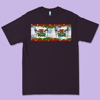 Oh Deer Christmas Premium Tee Designed By Artiststas