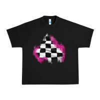 Black race flag glitter patch Urban Heavy Tee - AdoDesignShop