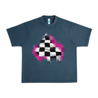 Midnight Navy race flag glitter patch Urban Heavy Tee - AdoDesignShop