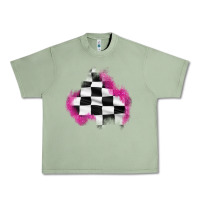Oil Green race flag glitter patch Urban Heavy Tee - AdoDesignShop