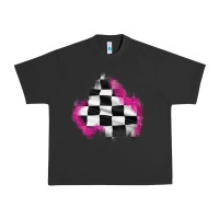 Pigment Black race flag glitter patch Urban Heavy Tee - AdoDesignShop