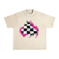 Sandshell race flag glitter patch Urban Heavy Tee - AdoDesignShop