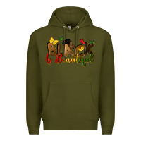 Army Green black is beautiful Premium Hoodie - CowGirlArtShop