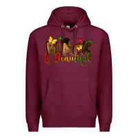Burgundy black is beautiful Premium Hoodie - CowGirlArtShop