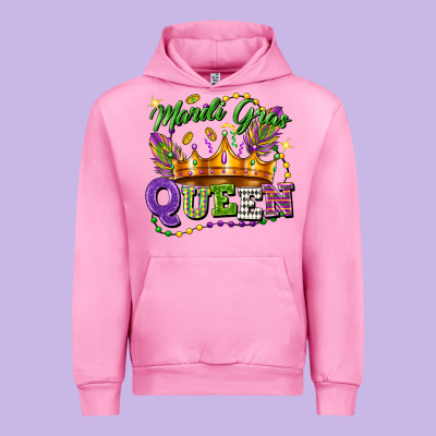 Mardi Gras Queen Urban Hoodie Designed By Fadigitalartstudio