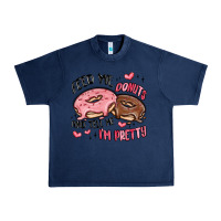 Navy feed me donuts and tell me i'm pretty Urban Heavy Tee - MaliasSmallBusiness