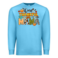 Ocean Blue one thankful mama Premium Sweatshirt - CowGirlArtShop