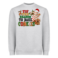 Heather Grey Tis' the season to bake cookies Heavyweight Sweatshirt - NancyCooperArtShop