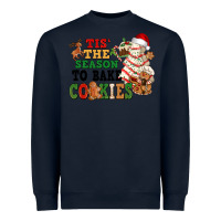 Navy Tis' the season to bake cookies Heavyweight Sweatshirt - NancyCooperArtShop
