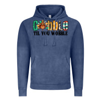 Vintage Denim gobble til you wobble thanksgiving turkey Vintage Hoodie - Jasminsmagicworld