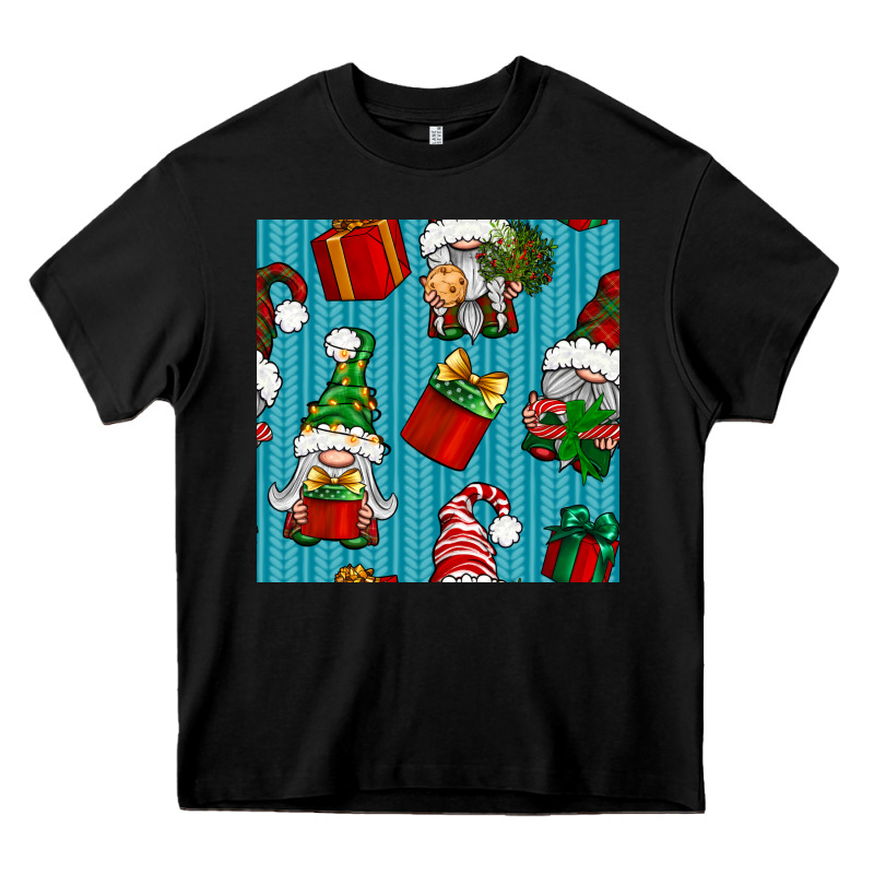 Christmas Gnomes And Gift Box Seamless Pattern Heavy Core Tee by BundleAndBundleShop | Teevron