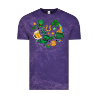 Cloud Purple st. patrick heart doodle Vintage Tee - MaliasSmallBusiness