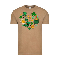 Vintage Coffee st. patrick heart doodle Vintage Tee - MaliasSmallBusiness