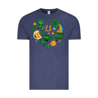 Vintage Denim st. patrick heart doodle Vintage Tee - MaliasSmallBusiness