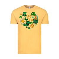 Vintage Mustard st. patrick heart doodle Vintage Tee - MaliasSmallBusiness
