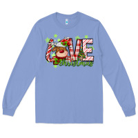 Colony Blue love christmas deer Long Sleeve Tee - MaliasSmallBusiness
