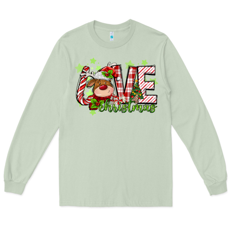 Love Christmas Deer Long Sleeve Tee by MaliasSmallBusiness | Teevron