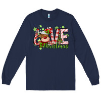 Navy love christmas deer Long Sleeve Tee - MaliasSmallBusiness