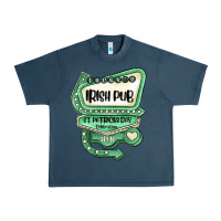 Midnight Navy st patricks day ırısh pub Urban Heavy Tee - MaliasSmallBusiness