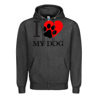 Charcoal Heather I My Dog Zipper Hoodie - Bettercallsaul