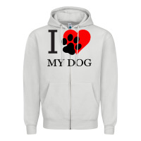 Dove Grey I My Dog Zipper Hoodie - Bettercallsaul