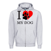 Heather Grey I My Dog Zipper Hoodie - Bettercallsaul