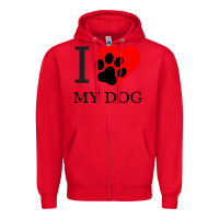 Red I My Dog Zipper Hoodie - Bettercallsaul