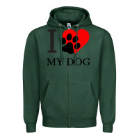 I My Dog Zipper Hoodie | Teevron
